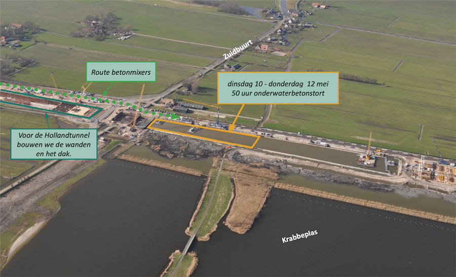 Bericht Drie dagen onderwaterbeton storten voor Hollandtunnel bekijken